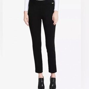 Calvin Klein Black Stretch Faux Suede Leggings